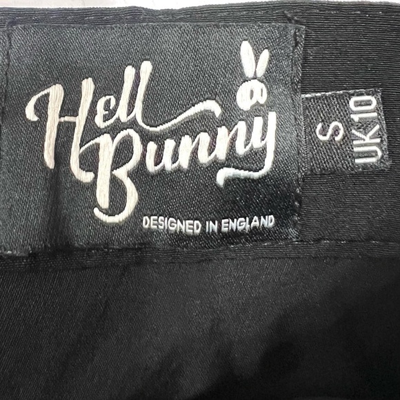 Hell Bunny Miss Muffet Black & Green Circle Mini Skirt Women’s Small - Picture 12 of 12